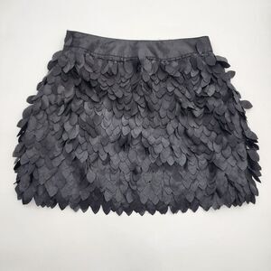 Kardashian Kollection Women's Black Petal Detail‎ Skirt Side Zip Medium